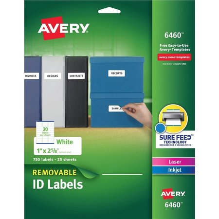 AVERY Label, Removeable, 1X2.6,750 750PK AVE6460